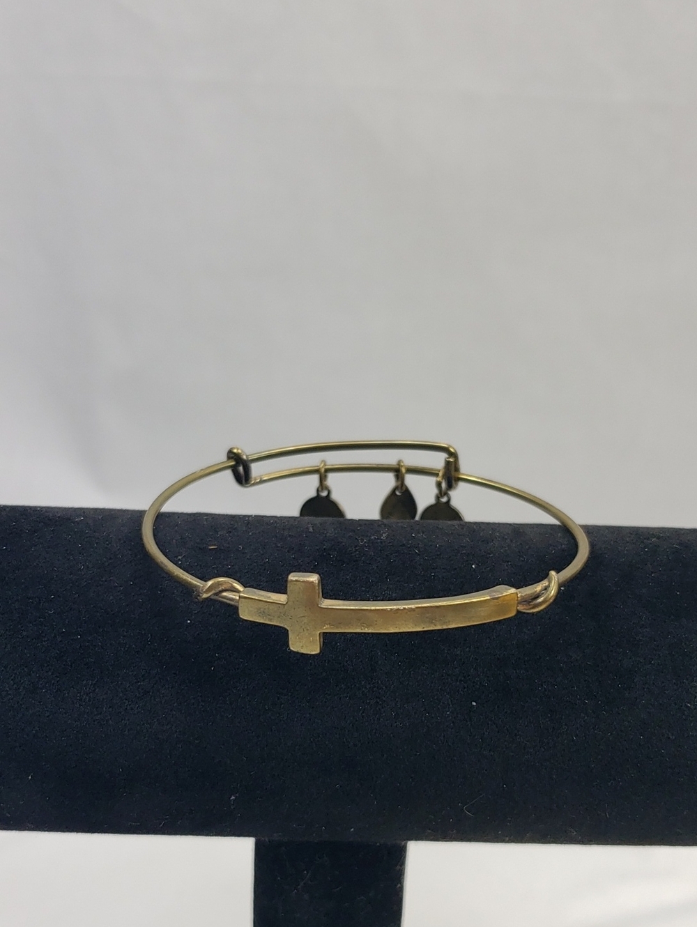 Alex & Ani Gold Tone Cross Bracelet